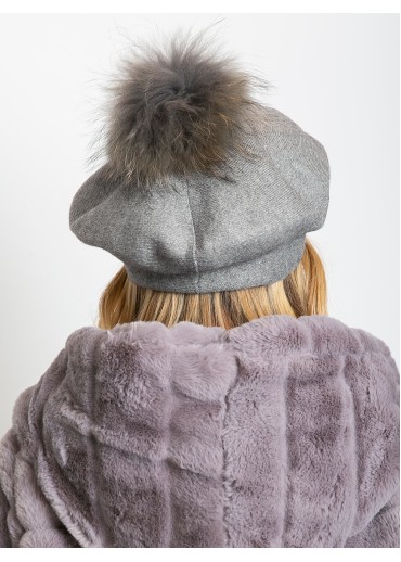 Sivá čiapka - baretka