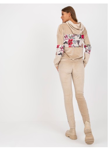 Béžovo hnedá tepláková súprava