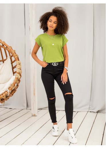 Zelené basic tričko