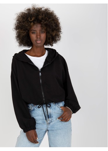 Čierna krátka mikina