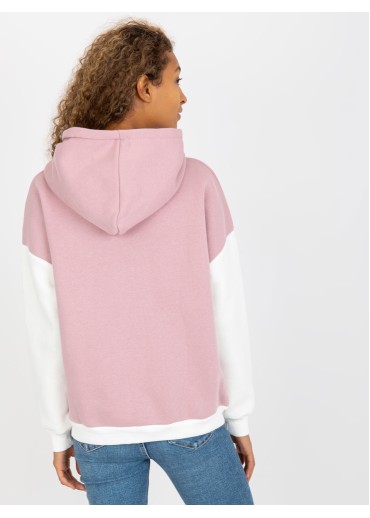 Tmavopúdrovo ružová dvojfarebná mikina