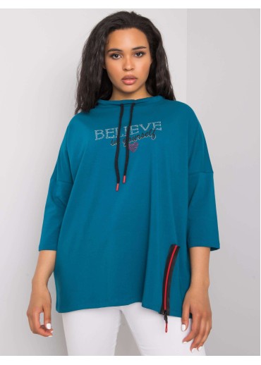 Modré tričko s potlačou