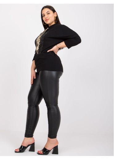 Čierne tričko s 3/4 rukávom