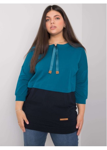 Modrá bavlnená tunika