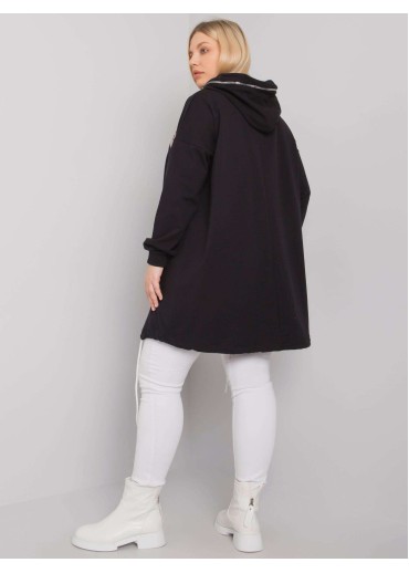 Čierna mikina s kapucňou