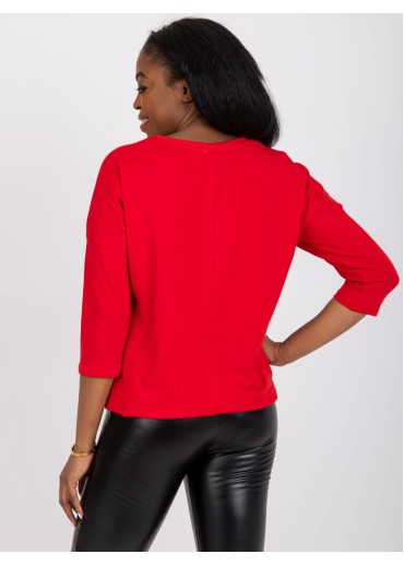 Červené elegantné tričko