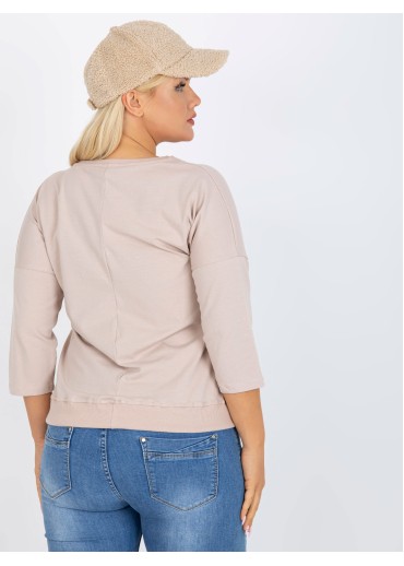 Béžovo hnedé tričko s potlačou