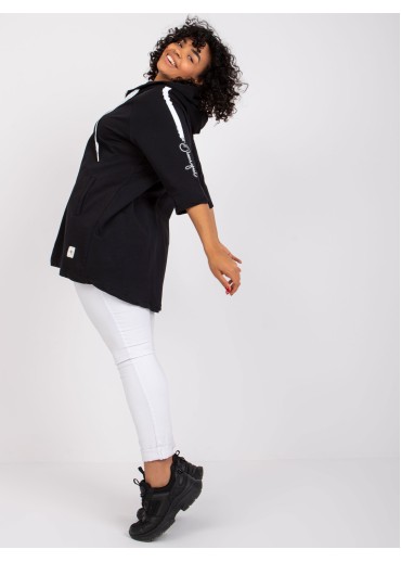 Čierna mikina na zips