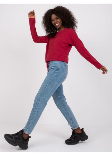 Bordovo červené tričko so šnúrkou