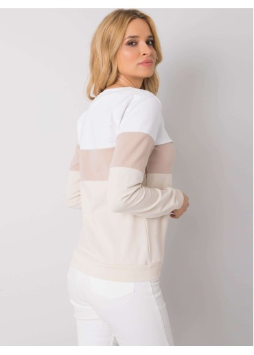 Béžovo hnedá basic mikina