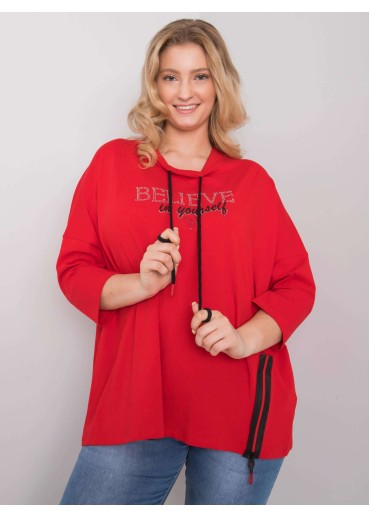 Červené tričko s potlačou