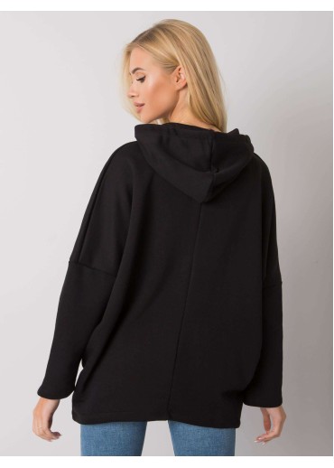 Čierna mikina s kapucňou