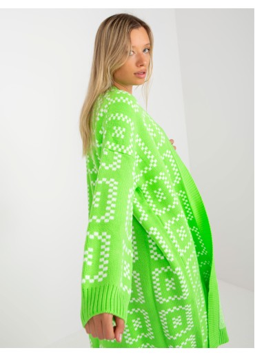 Limetkovo zelený kardigán