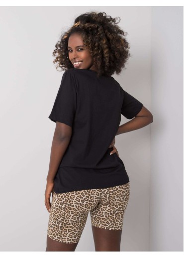 Čierne bavlnené tričko