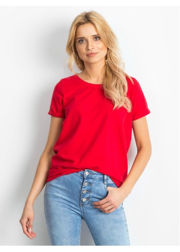 Červené bavlnené tričko