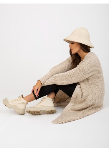 Béžovo hnedý kardigán