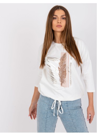 Smotanovo biele elegantné tričko