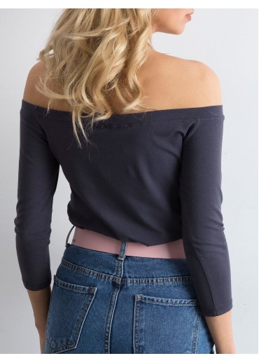 Grafitovo sivé carmen tričko