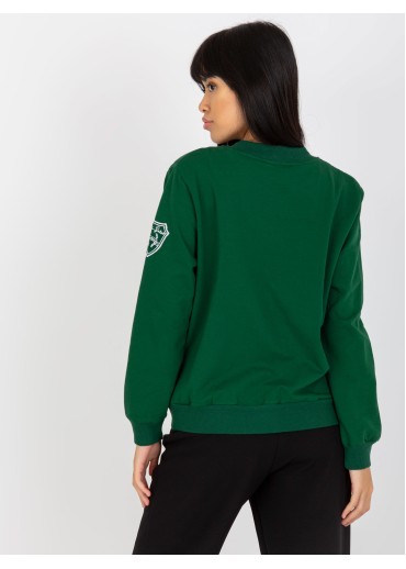 Tmavozelená mikina na zips