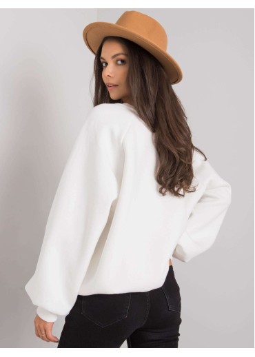 Biela pohodlná mikina