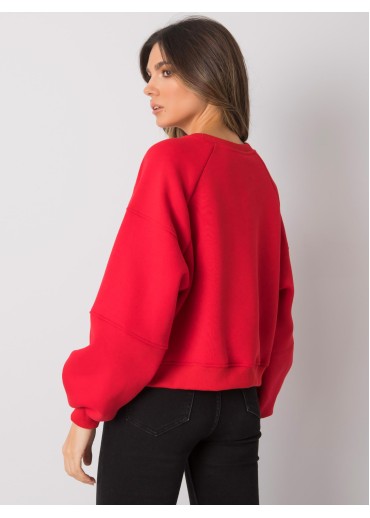 Červená crop top mikina