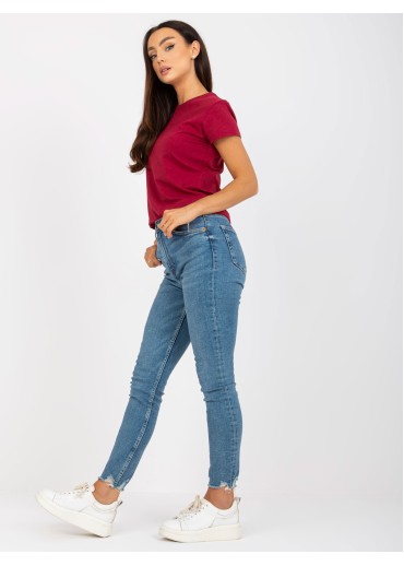 Bordovo červené basic tričko