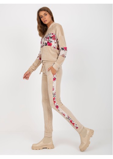 Béžovo hnedá tepláková súprava