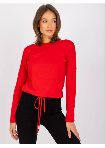 Červené tričko s dlhým rukávom