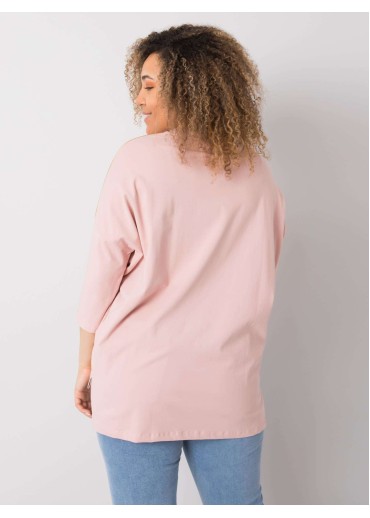 Púdrovo ružové tričko s potlačou