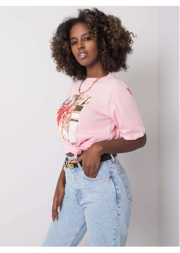 Ružové bavlnené tričko