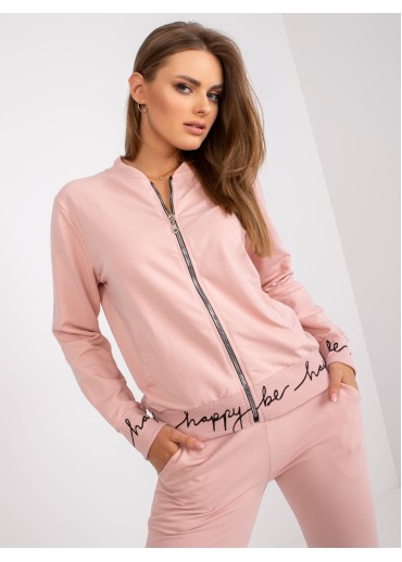 Tmavopúdrovo ružová tepláková súprava