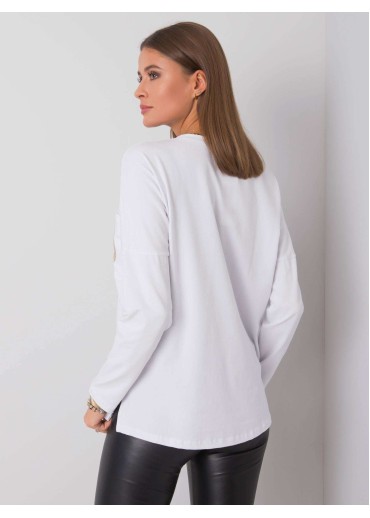 Biele tričko s dlhým rukávom
