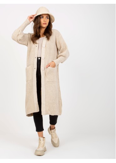 Béžovo hnedý kardigán