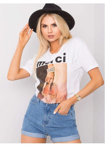 Biele bavlnené tričko