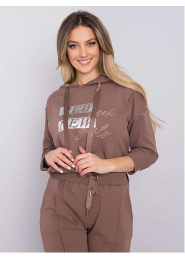 Béžovo hnedá tepláková súprava