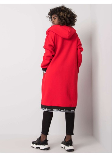 Červená asymetrická mikina