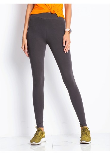 Khaki zelená legíny s lampasmi