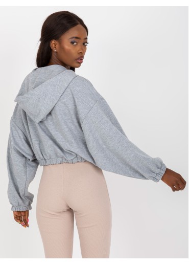 Sivá krátka mikina