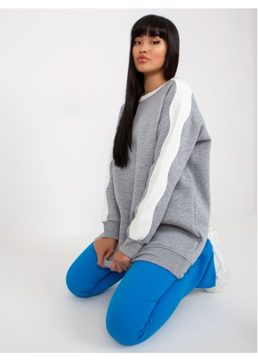 Sivá mikinová tunika