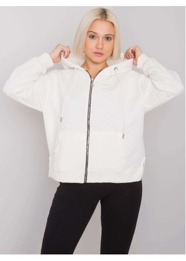 Smotanovo biela mikina s kapucňou