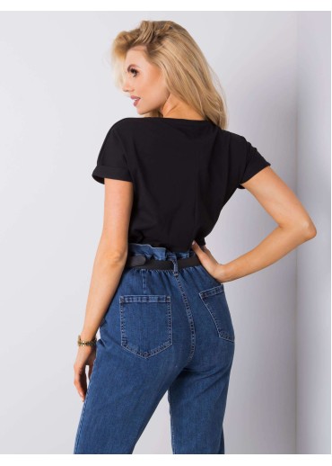 Čierne bavlnené tričko