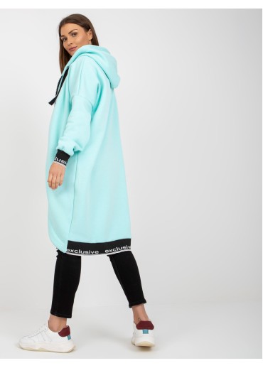 Svetlozelená asymetrická mikina