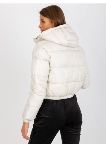 Béžovo hnedá krátka prešívaná bunda