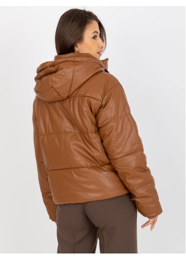 Hnedá prešívaná bunda