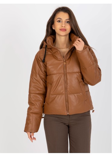 Hnedá prešívaná bunda