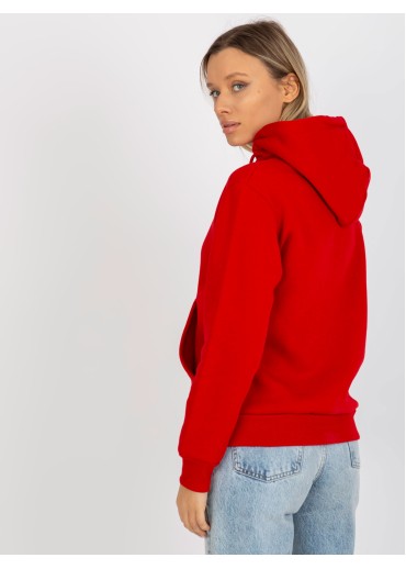 Červená basic mikina