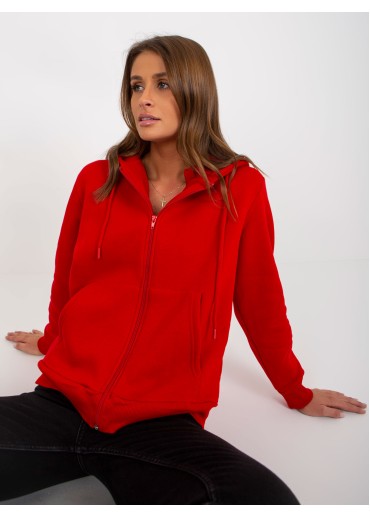 Červená basic mikina