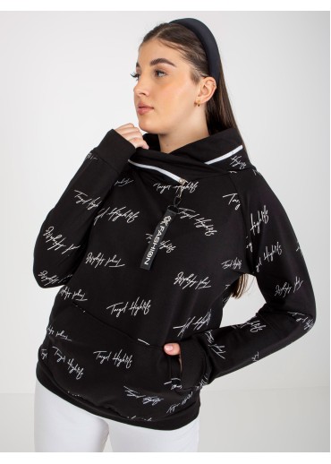 Čierna mikina s kapucňou