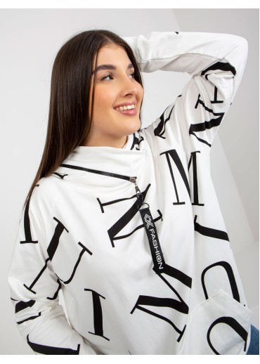 Smotanovo biela mikina s kapucňou