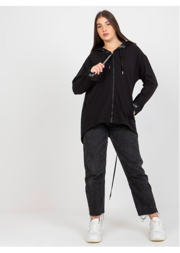 Čierna mikina na zips